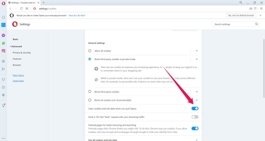 Auto Log Out Google Opera Open Pc Delete Cookies On Quit