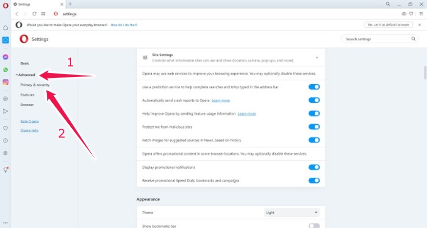 Auto Log Out Google Opera Pc Advanced Privacy