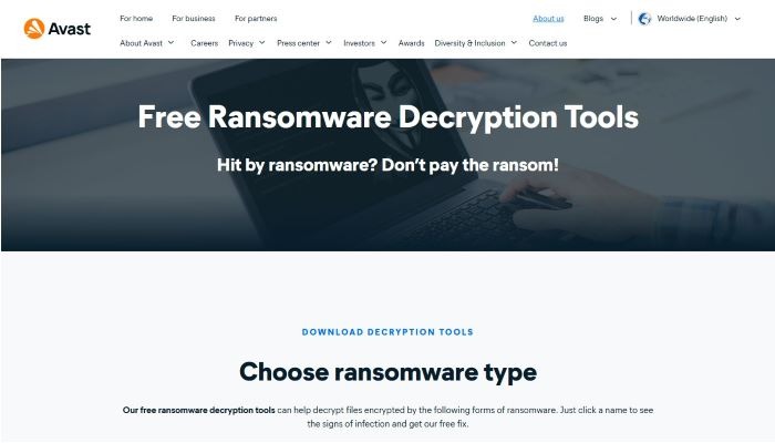 Avast Ransomware Decryption