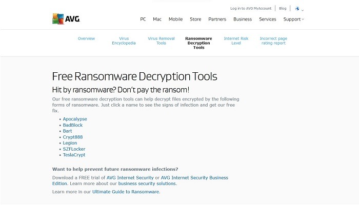 Avg Decryption Tools