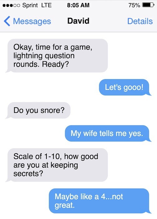 Best Text Message Games Lightning Questions