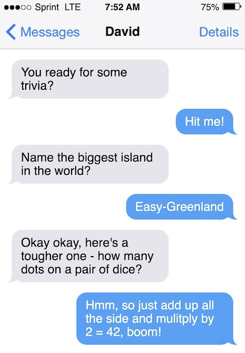 Best Text Message Games Trivia