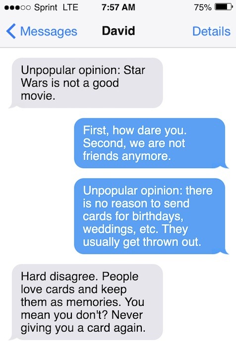 Best Text Message Games Unpopular Opinion