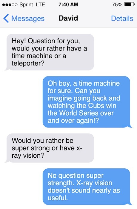 Best Text Message Games Would You Rather 2