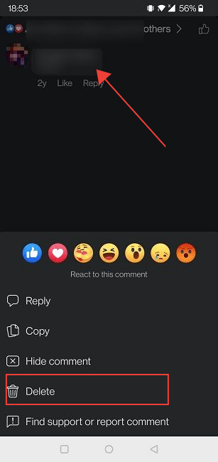 Delete Facebook Comments Mobile Other People