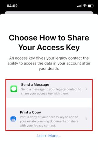 Digital Legacy Apple Ios Choose Legacy Contact Notify