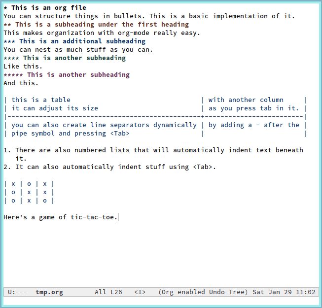 Emacs Packages 08 Example Org File