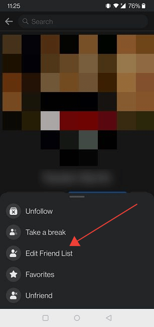 Facebook Restricted List Mobile Edit Friends List