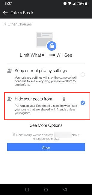 Facebook Restricted List Mobile Hide Your Posts