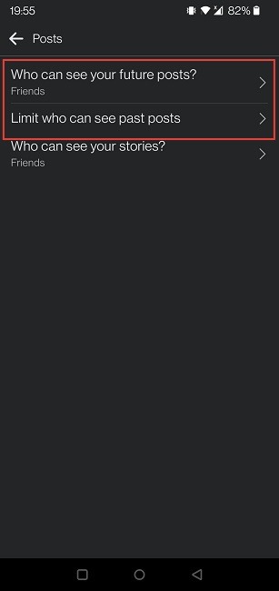 Facebook Restricted List Mobile Past Future Posts