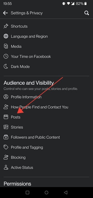 Facebook Restricted List Mobile Posts