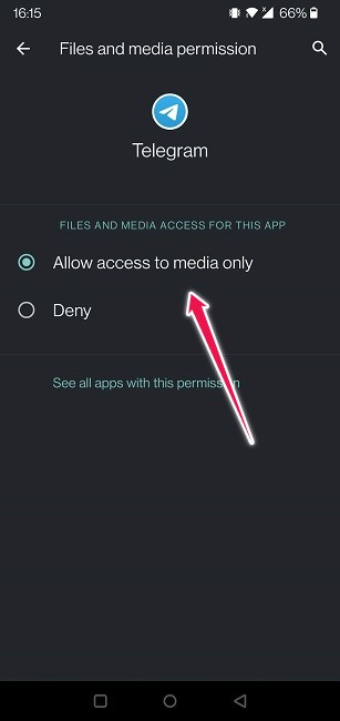 Fix Telegram Not Saving Photos Allow Access Media Only