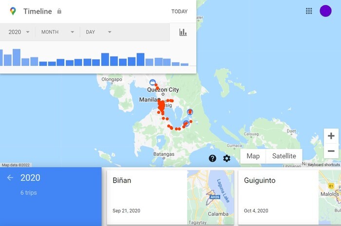 Google Location Timeline