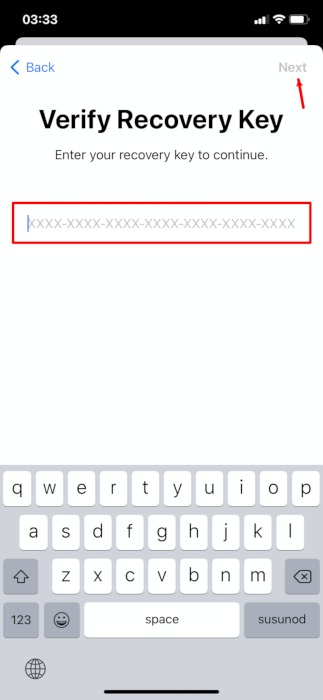Iphone Privacy Features Recovery Key Verify