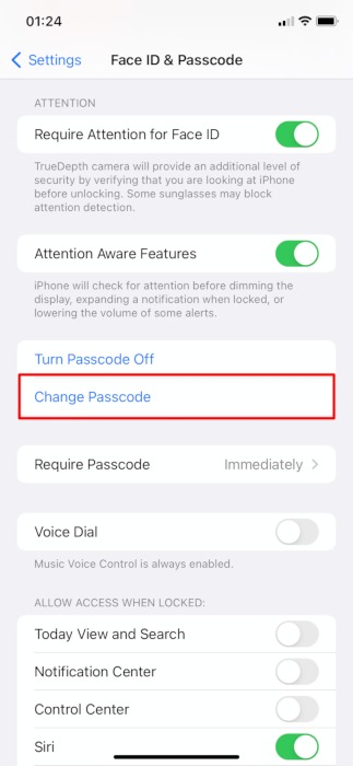 Iphone Privacy Features Settings Change Passcode