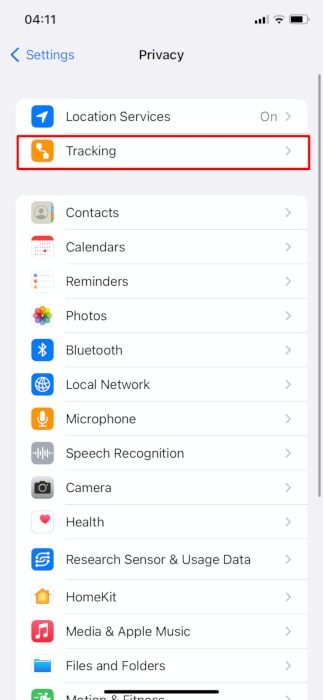 Iphone Privacy Features Tracking Select