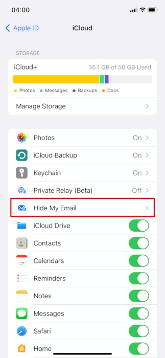 Iphone Privacy Hide My Email