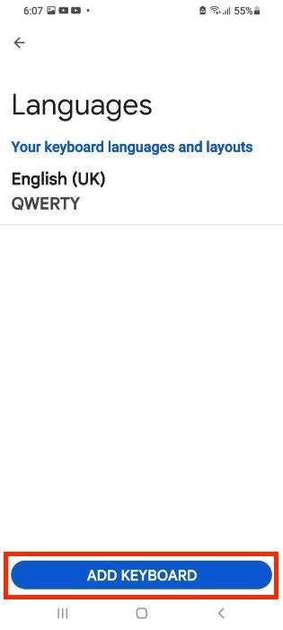 List Of Avaibale Keyboards