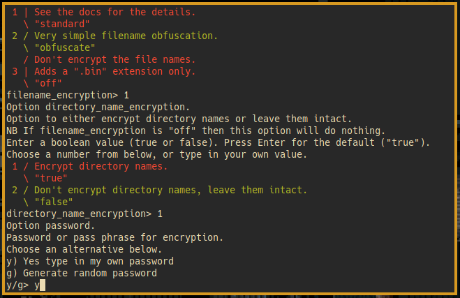 Rclone Crypt 8 Create Password