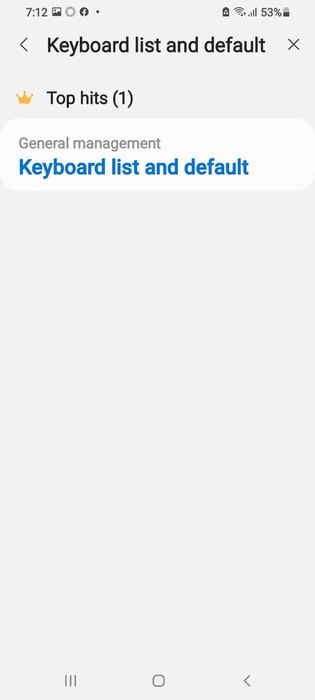 Search For Keyboard Settings On Android