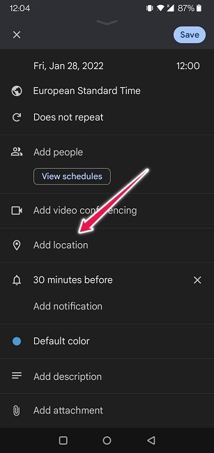 Share Files Locations Google Calendar Mobile Add Location