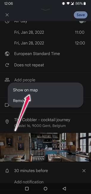 Share Files Locations Google Calendar Mobile Show On Map