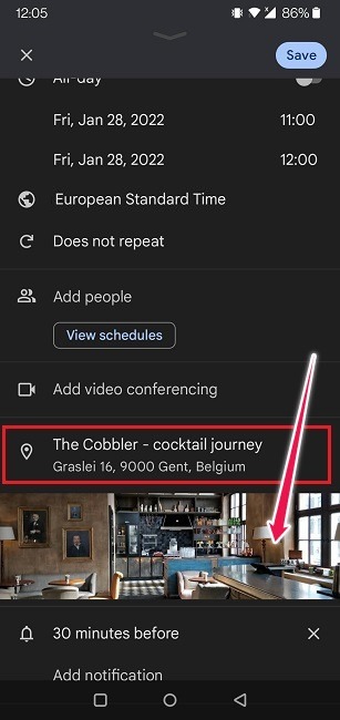 Share Files Locations Google Calendar Mobile Tap Image