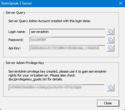 Teamspeak Server Query