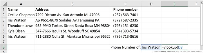 Vlookup Lookup Value