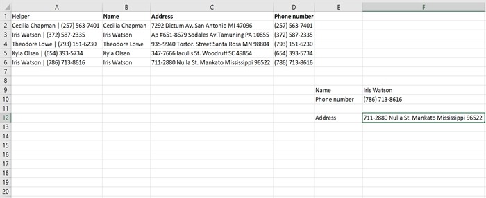 Vlookup Multiple Criteria Example 2