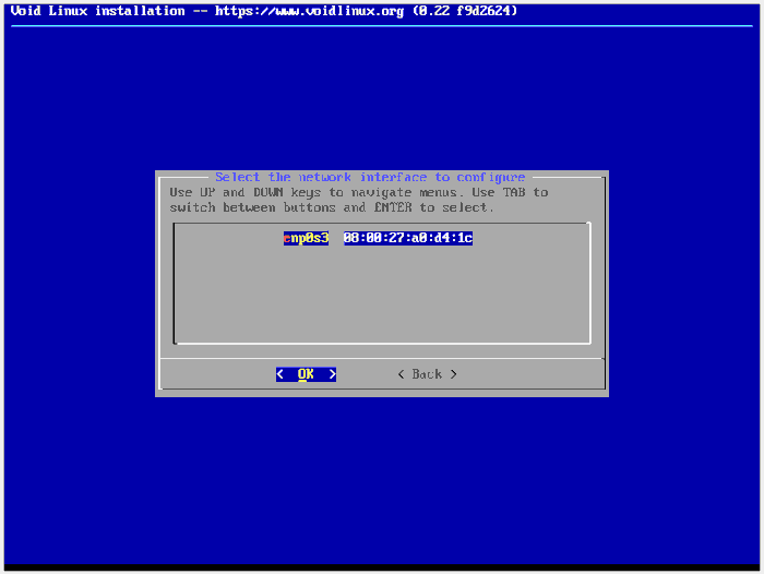 Voidlinux 10 Network