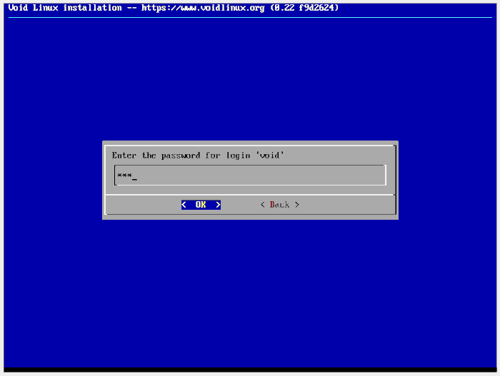 Voidlinux 18 User Pass