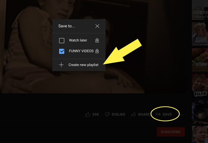 Youtube Create Playlist