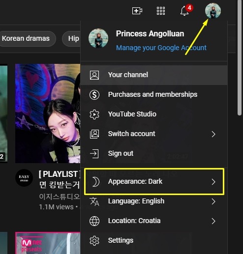 Youtube Dark Mode 1