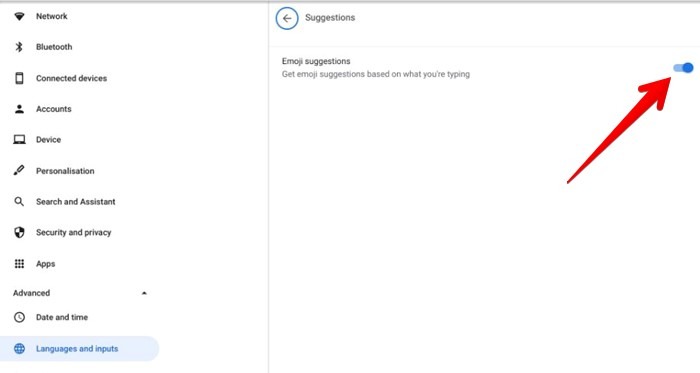 Chromebook Keyboard Emoji Suggestions