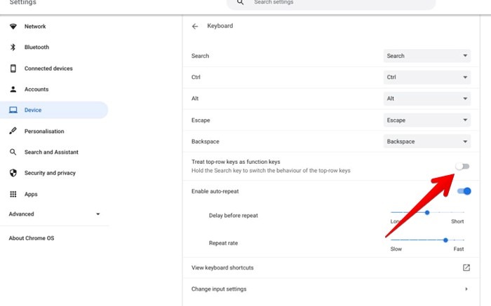 Chromebook Keyboard Function Keys