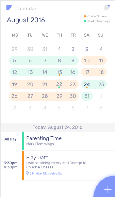 Co Parenting Apps Fayr Calendar Update