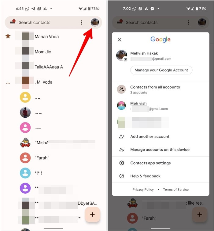 Delete Multiple Contacts Android Phone Choose Account