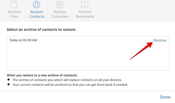 Delete Multiple Contacts Recover Contacts Icloud Restore Archivee