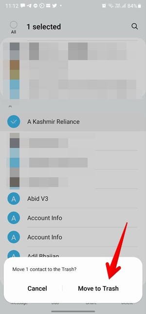 Delete Multiple Contacts Samsung Move To Trash