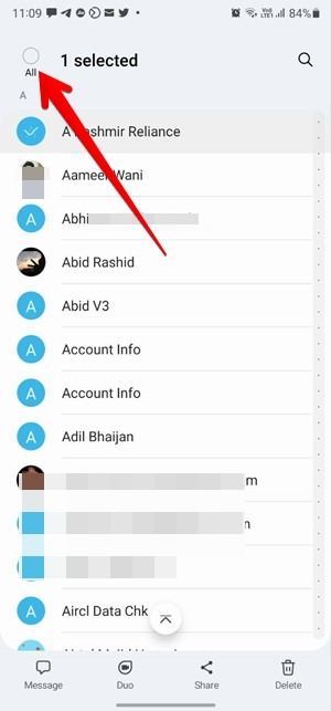 Delete Multiple Contacts Samsung Select