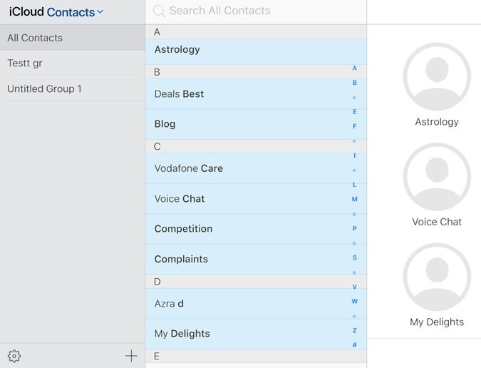Delete Multiple Contacts Icloud Select All