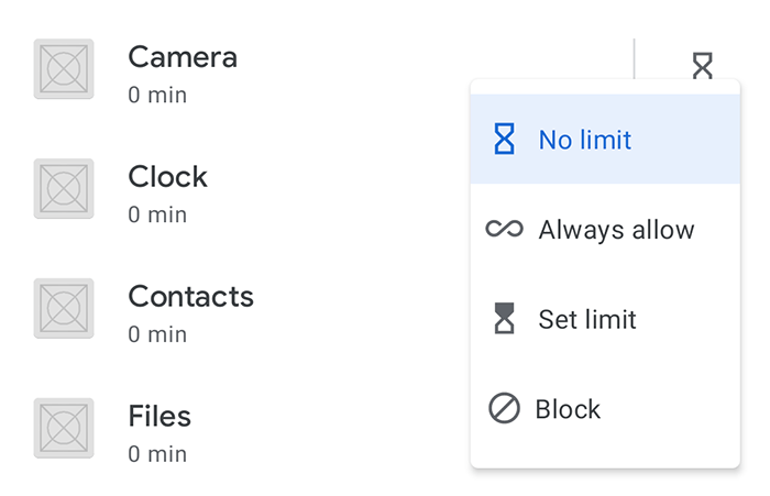 Google Family Link App Limits