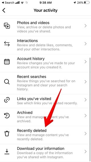 Instagram Delete One Post Recover Your Activity