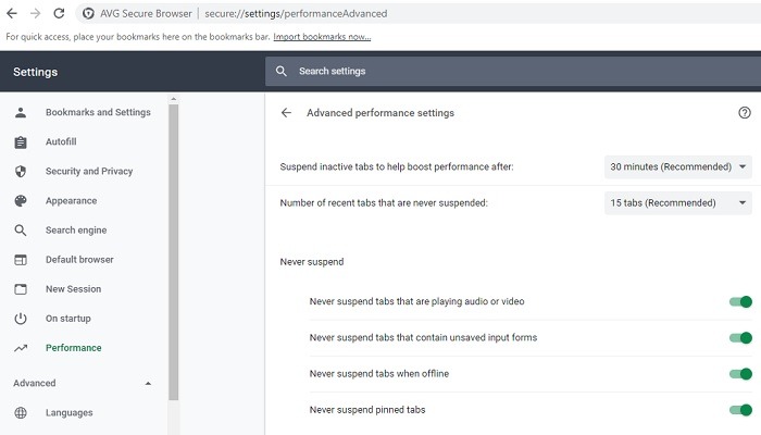 Lightweight Browsers Windows Avg Performance