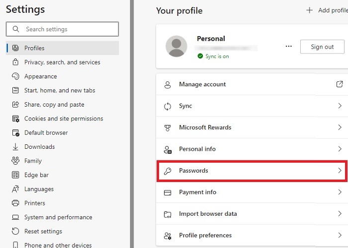 Passwords Browsers Dot Edge Profile Passwords
