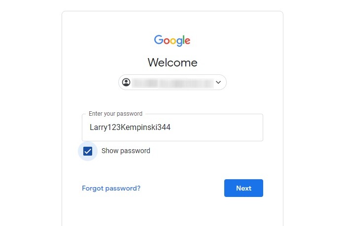Passwords Browsers Dot Show Password Option