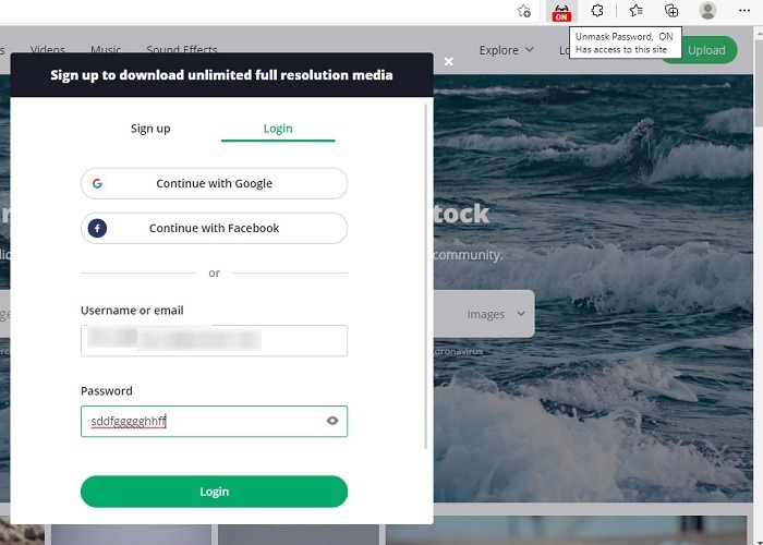 Passwords Browsers Dot Unmask Password On