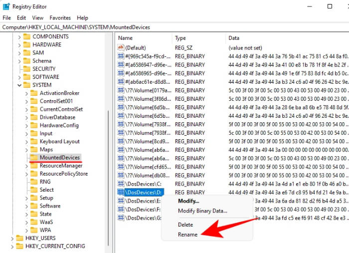 Registry Editor Rename