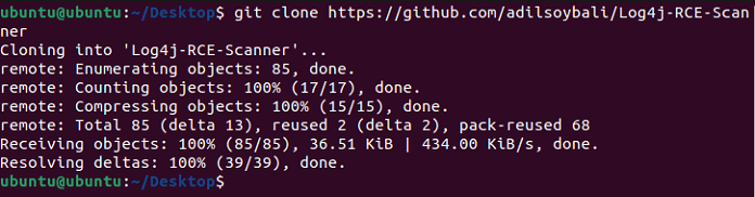 bash apache log4j rce scanner git clone